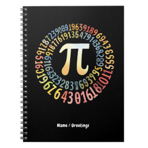 Carnet Funny Pi Jour Numéros Spiral Cool Mathématique