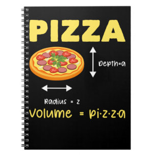 Carnet Funny Pizza Math Volume Calculation Food Lover