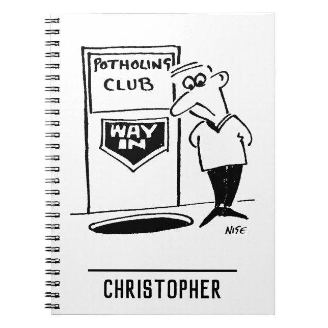 Carnet Funny Potholing Club Entrée dans le caricature du  (Devant)
