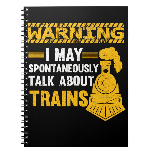 Carnet Funny Railfan Citation Trainspotter Train Lover (Devant)