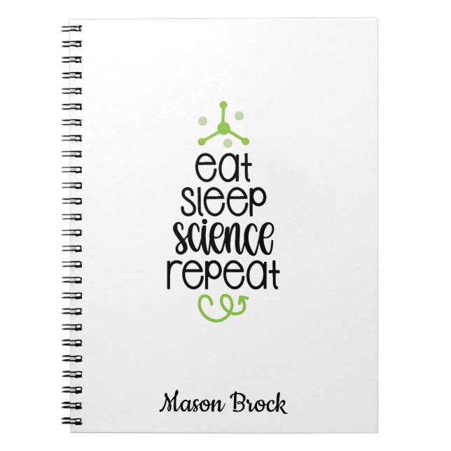 Carnet Funny Science étudiant école cadeau personnalisé (Devant)