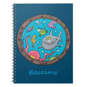 Carnet Funny sea creatures underwater cartoon 2