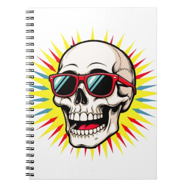 Carnet **Funny Skull With Sunglasses – Cartoon Laughing S (Devant)
