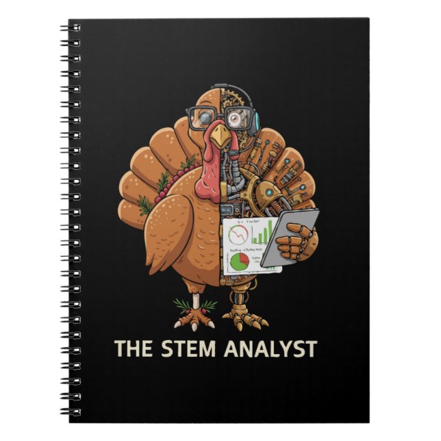 Carnet  Funny STEM Analyst Robot Turkey Thanksgiving Gift (Devant)