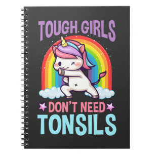 Carnet Funny Tonsil Removal Unicorn Kid Tonsillectomy