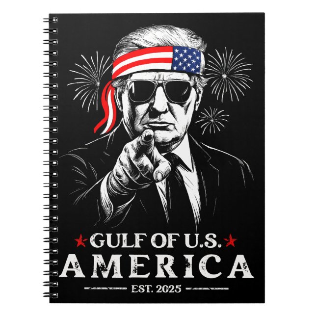 Carnet Funny Trump Golfe Des USA Amérique 2025 4 juillet (Devant)