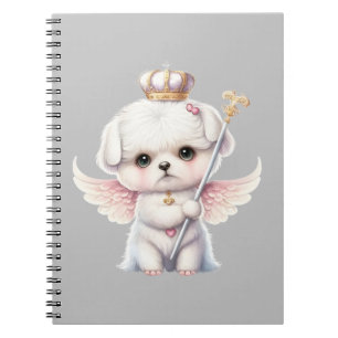 Carnet Furry Joy : Angel Wing Maltese Chig Puppy Cadeau