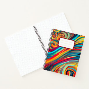 Carnet Fusion de Vagues de Couleurs – Art Abstrait Modern