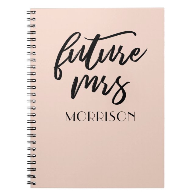 Carnet Futur cadeau de Mme Blush/Mariée de Champagne (Devant)