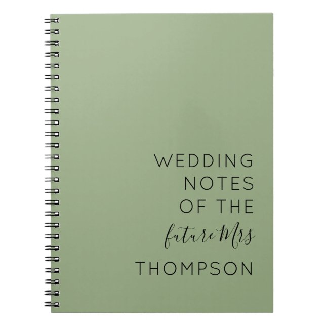 Carnet Futur de la typographie simple Mme Sage Mariage ve (Devant)