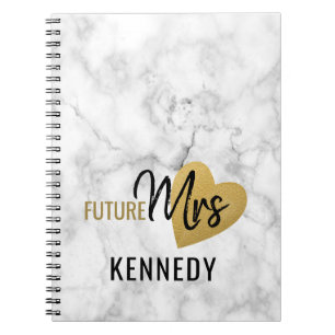 Carnet Futur Mme Gold Coeur Et Marbre