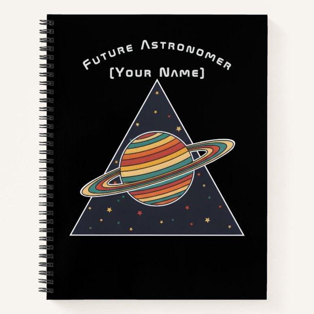 Carnet Future Astronomer Saturn - Personalized Notebook (Devant)
