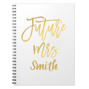 Carnet Future Mme Gold Script Wedding Planning moderne