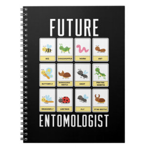 Carnet Futurs types de bogues d'insectes entomologistes