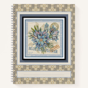 Carnet G Bureau de création Fleur bleue