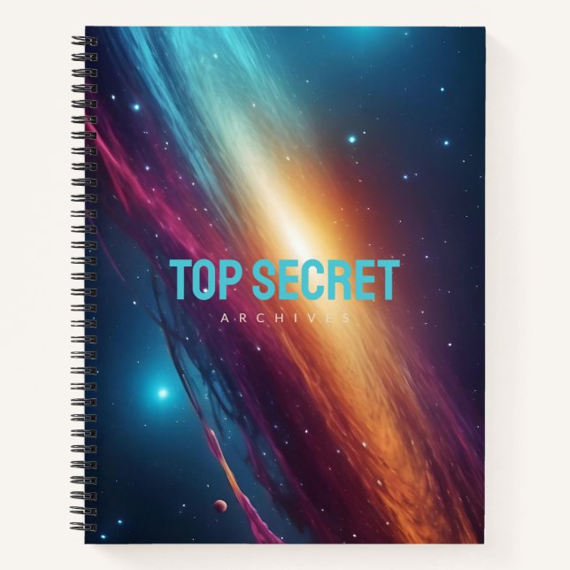 Carnet Galaxie Abstraite Lumineuse Espace Néon Cyberpunk (Devant)