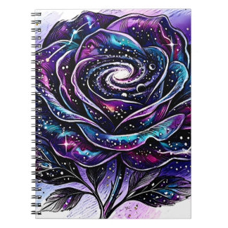 Carnet Galaxie Céleste Rose Nébuleuse en Spirale Produit