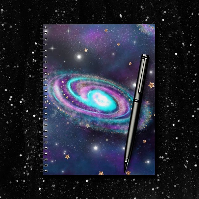 Carnet Galaxie de la Voie Lactée | Bleu cosmique Violet r (Créateur téléchargé)