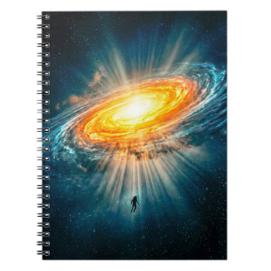 Carnet Galaxie spirale dorée Astronaute Science-fiction E
