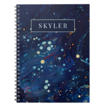 Galaxie tourbillonnante bleu marine de minuit abst