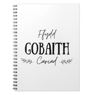 carnet gallois de citation 'Ffydd Gobaith Cariad'