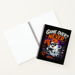 Carnet Game Over Jamais Drôle Gamer Fantôme Halloween