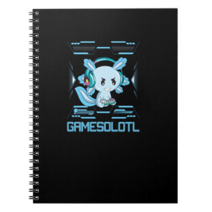Carnet Gamesolotl Axolotl Anime Fish Playing Games