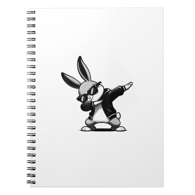 Carnet Garçon Enfant Jour de Pâques Dabbing Lapin Hip Hop (Devant)
