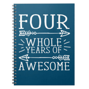 Carnet Garçon Quatrième Anniversaire Garçon 4 Ans Anniver