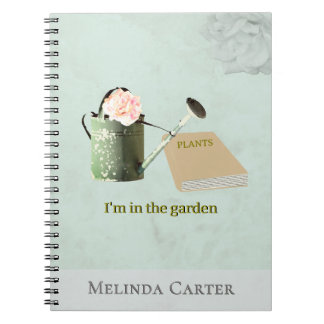 Carnet Garden Lover's Rustic Elegant Custom Notebook