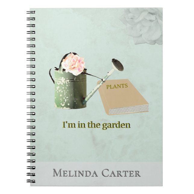 Carnet Garden Lover's Rustic Elegant Custom Notebook (Devant)