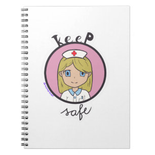 Carnet Gardez en sécurité le dessin du Doodle de nourritu