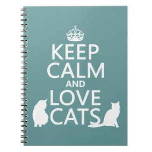 Carnet Gardez le calme et aimez les chats