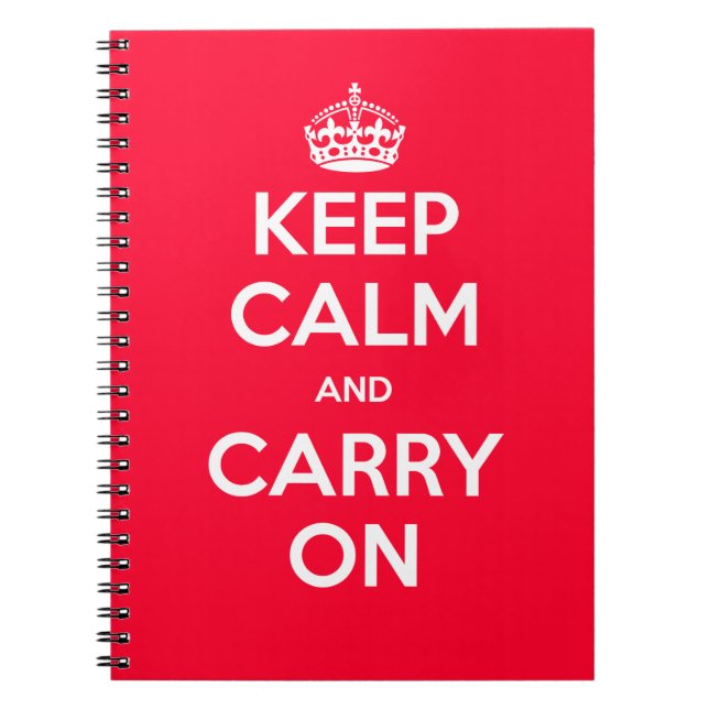 Carnet Gardez le calme et continuez (Devant)