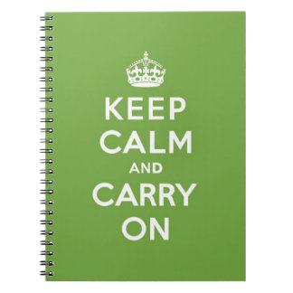 Carnet Gardez le calme et continuez le vert vert