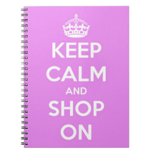Carnet Gardez le calme et faites des emplettes sur le