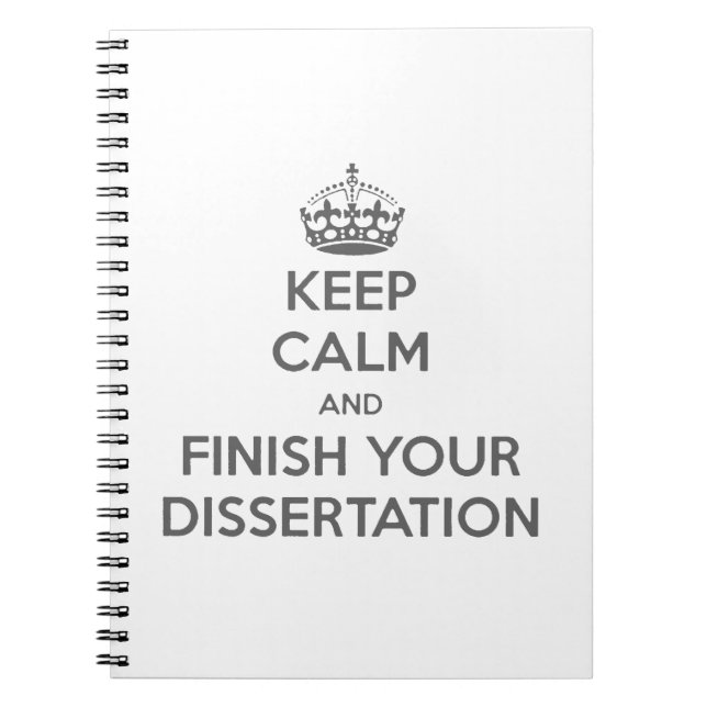 Carnet Gardez le calme et finissez votre dissertation (Devant)