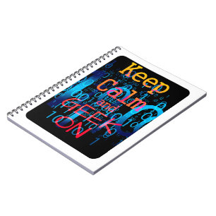 Carnet Gardez votre calme et continuez à geeker en code b