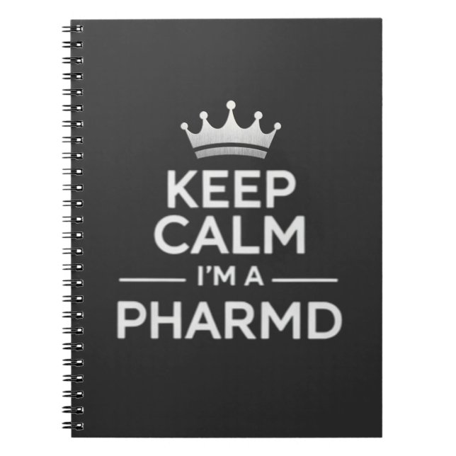 Carnet Gardez votre calme, je suis PharmD Drôle Pharmacie (Devant)