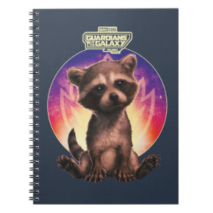 Carnet Gardiens de la Galaxie Bébé Rocket Assis