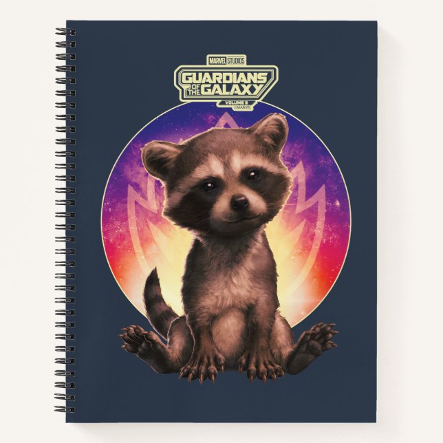 Carnet Gardiens de la Galaxie Bébé Rocket Assis (Devant)
