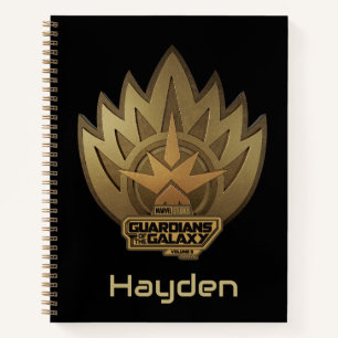 Carnet Gardiens de la Galaxie Insigne Doré