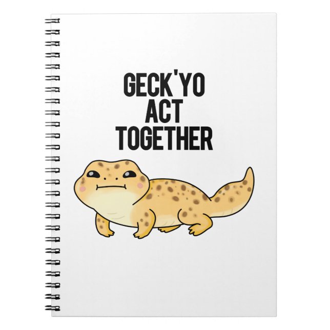 Carnet Geck Yo Act Ensemble Punaiserie de Gecko Drôle  (Devant)
