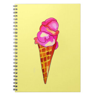 Carnet gelée de crème glacée art alimentaire mignon