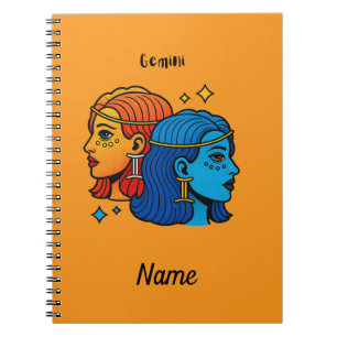 Carnet Gémeaux Signe du Zodiaque Pop Art - Jumeaux Célest