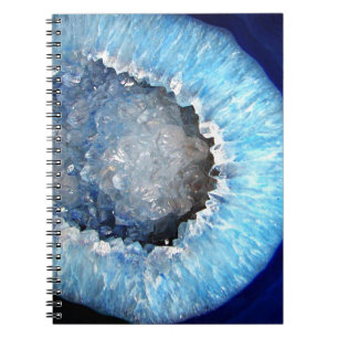 Carnet Géode cristal bleu tombé