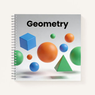 Carnet Géométrie Moderne Formes 3D Colorées Enseignant Ét
