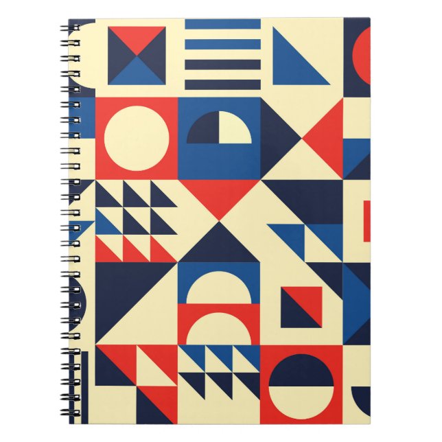 Carnet Géométrique du milieu du siècle : Motif rétro funk (Devant)