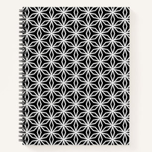 Carnet Géométrique Inspiré du Japon Noir et Blanc