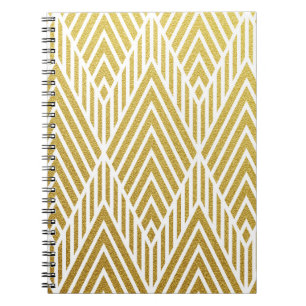 Carnet Géométrique or brillant sans couture motif